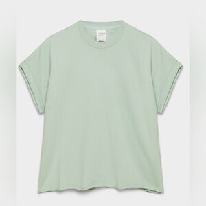 Aritzia Terry Sweatfleece Mega Rolled T-shirt, large